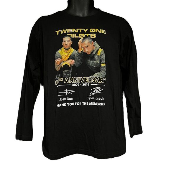 Twenty One Pilots 10 Year Anniversary Trench Long Sleeve T-Shirt Men’s Medium - Picture 1 of 3